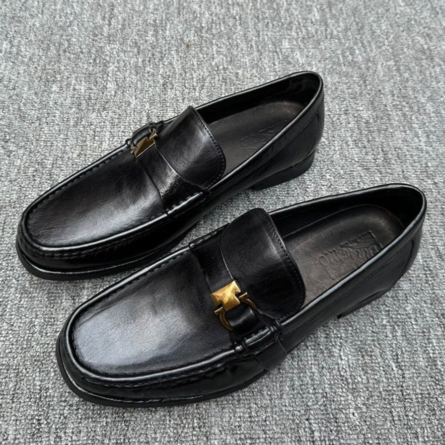 LV LOAFER IN BLACK CALFSKIN
