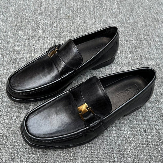 LV LOAFER IN BLACK CALFSKIN