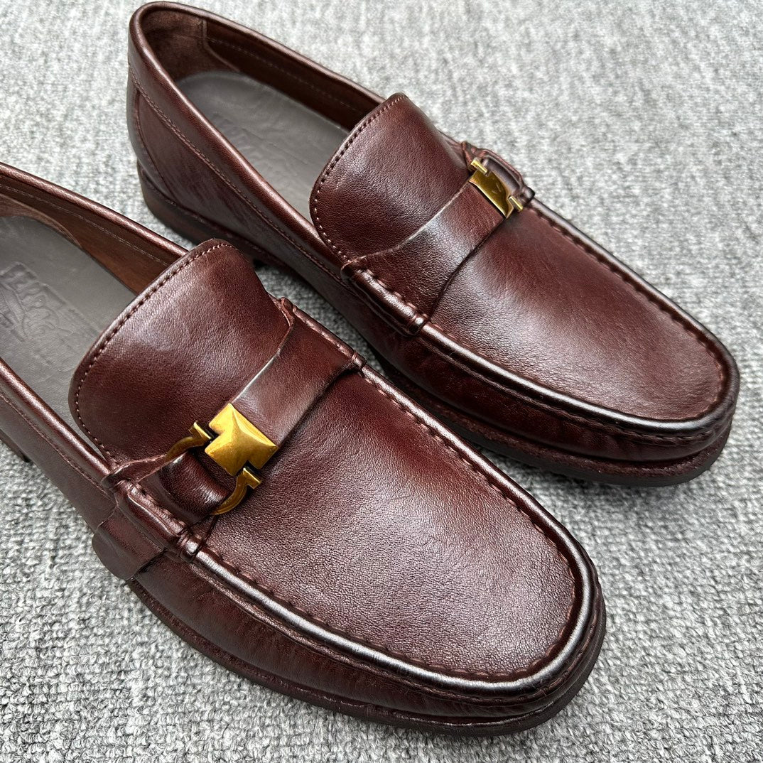 LV LOAFER IN DEEP BROWN CALFSKIN