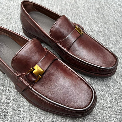 LV LOAFER IN DEEP BROWN CALFSKIN