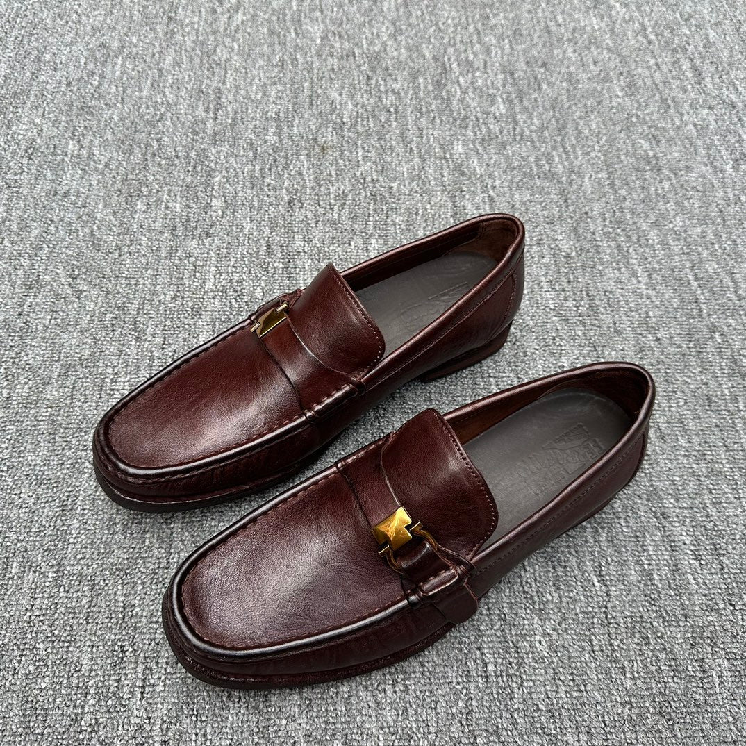 LV LOAFER IN DEEP BROWN CALFSKIN