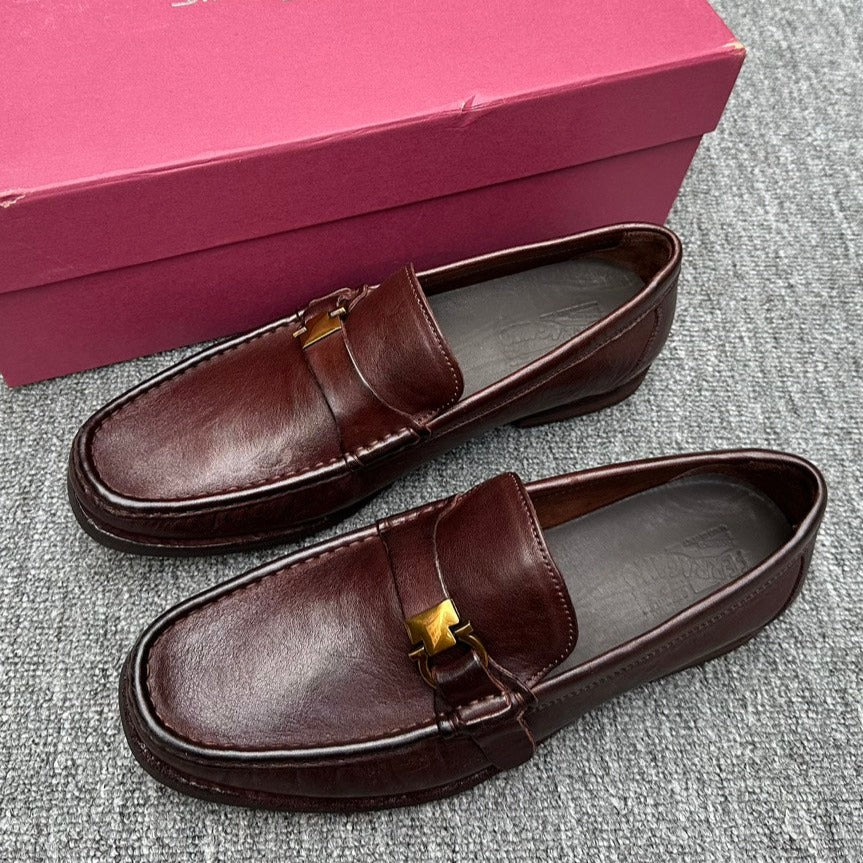 LV LOAFER IN DEEP BROWN CALFSKIN