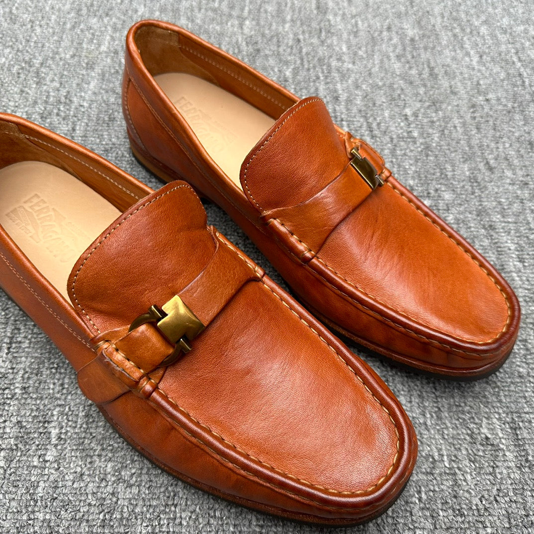 LV LOAFER IN BRIGHT ORANGE CALFSKIN