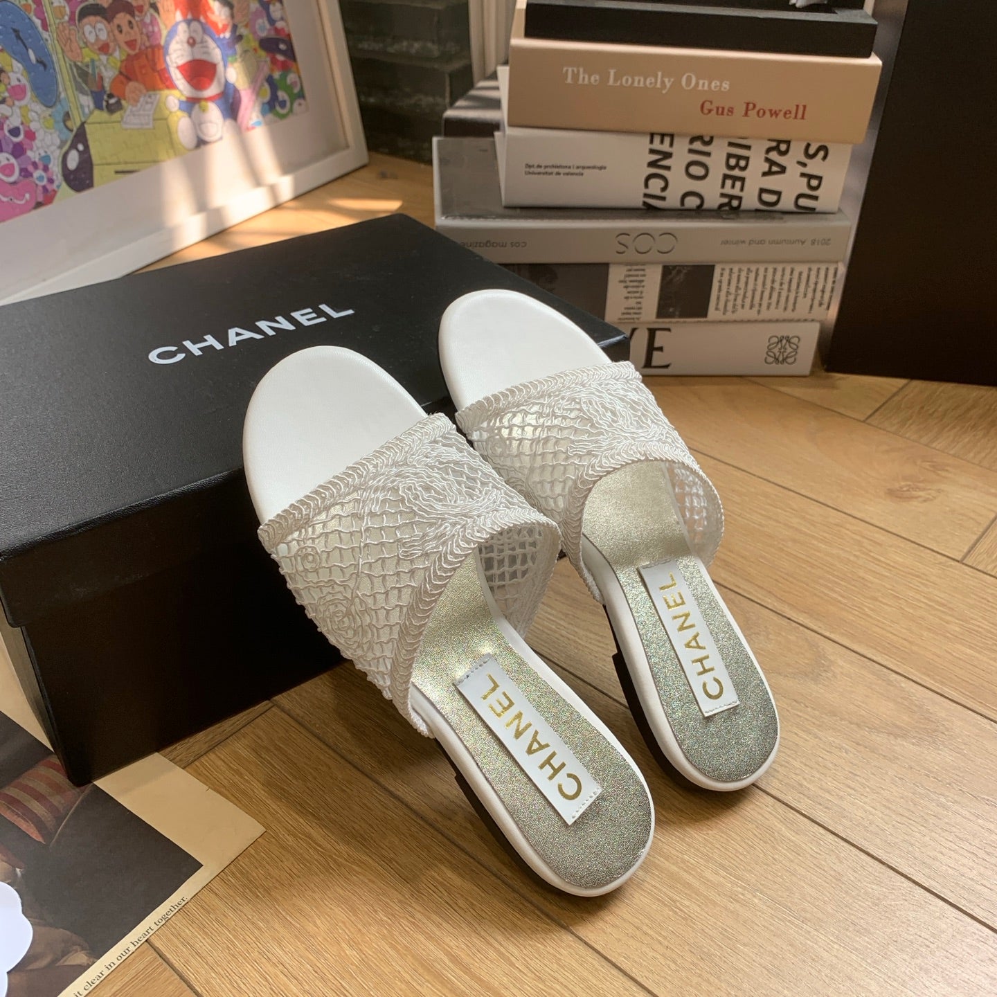 CC 25 Slippers White Special Woven 307028
