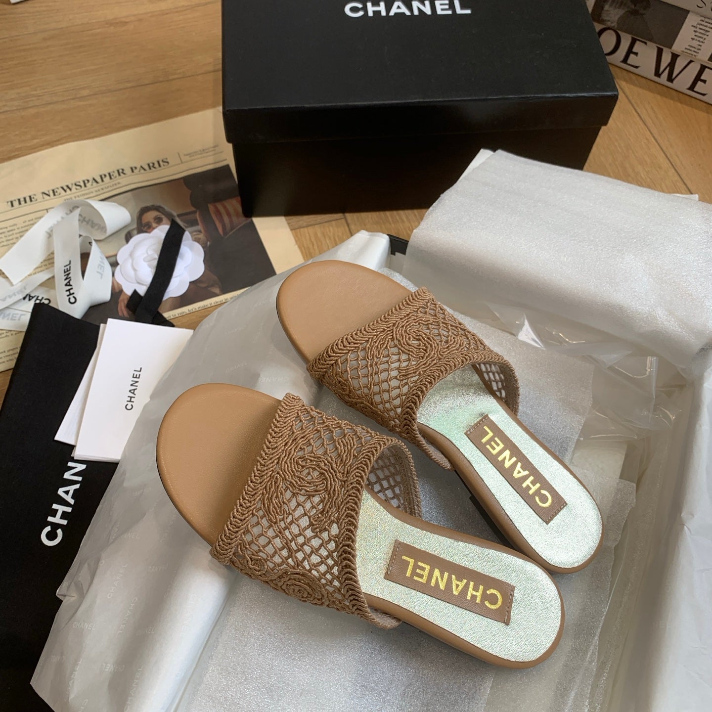 CC 25 Slippers Brown Special Woven 307029