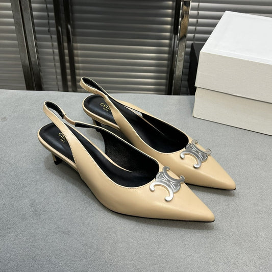 alma triomphe 50 slingback cream patent calfskin
