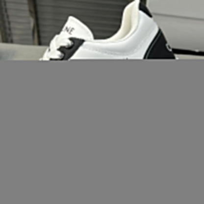 BLOCK SNEAKERS WITH WEDGE OUTSOLE IN CALFSKIN OPTIC BLACK WHITE