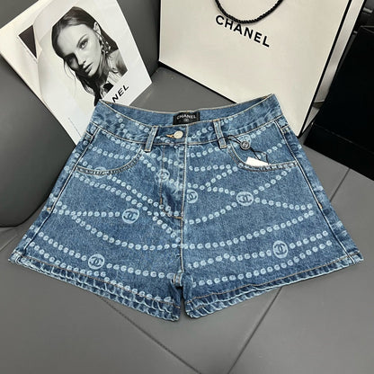 CC 25 Blue White Washed Short Denim