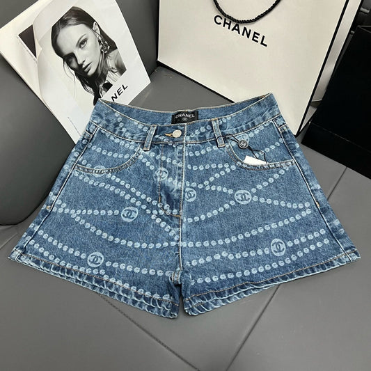 CC 25 Blue White Washed Short Denim