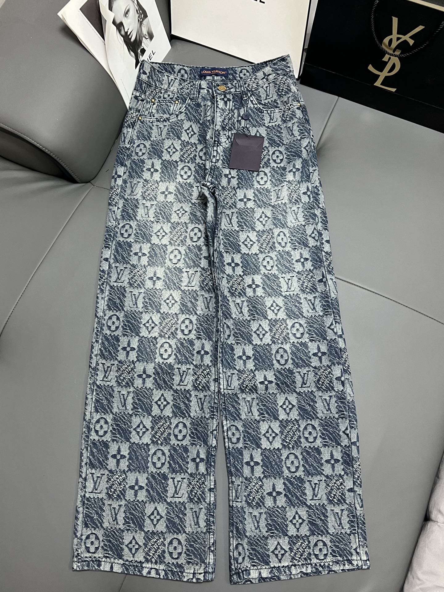 LV 25 Monogram Dark Blue Jean