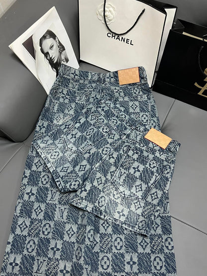 LV 25 Monogram Dark Blue Jean