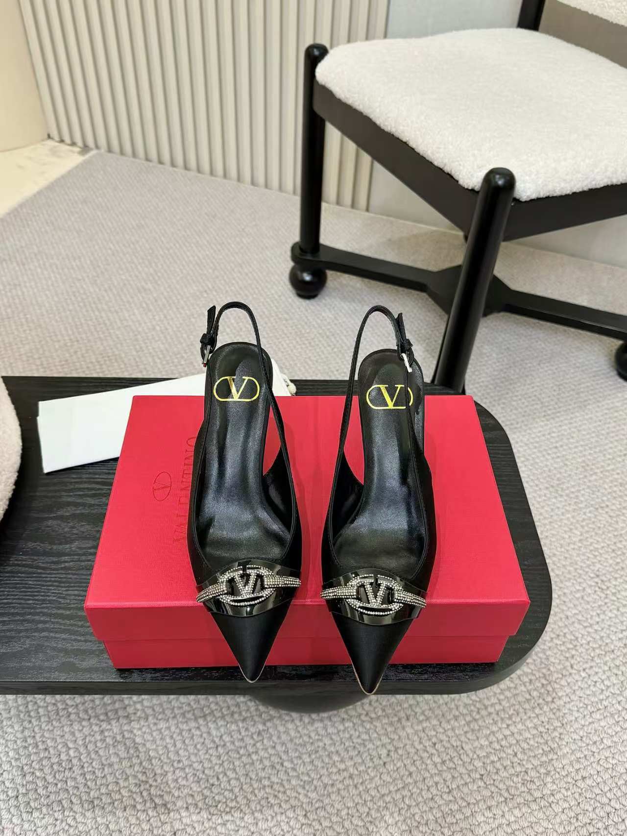 Valentino Slingback Pump High heels Silk 239562