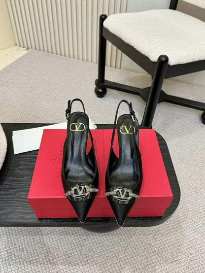 Valentino Slingback Pump High heels Silk 239562