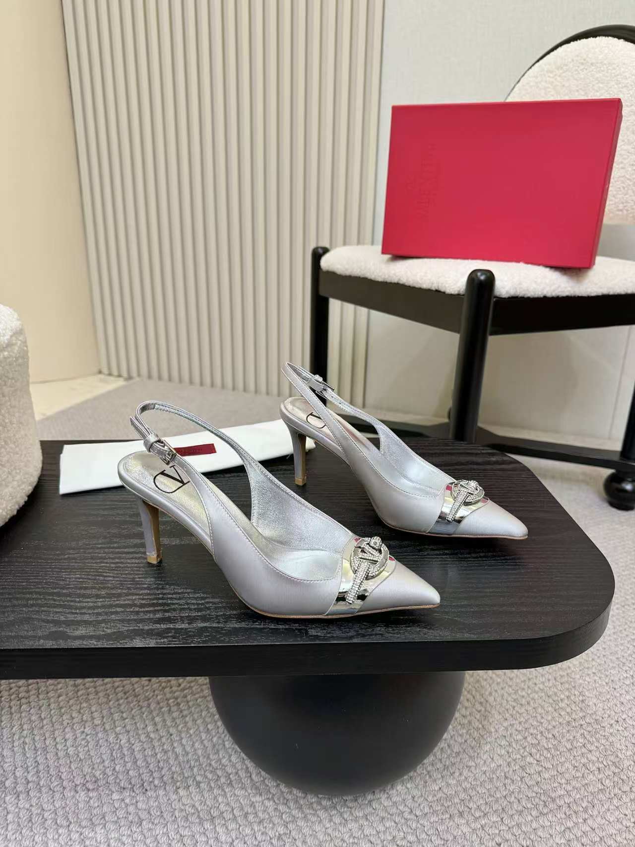Valentino Slingback Pump High heels Silk 239562