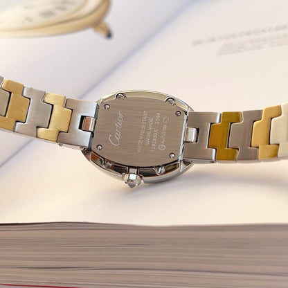 Baignoire 23mm Two-Tone Yellow Gold Double Row Diamond Bezel