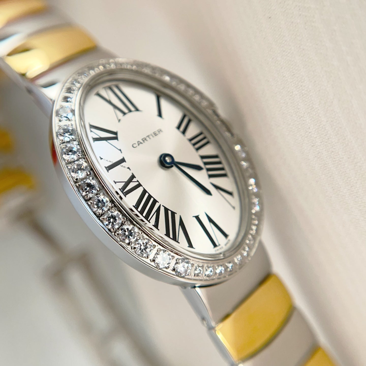 Baignoire 23mm Two-Tone Yellow Gold Diamond Bezel