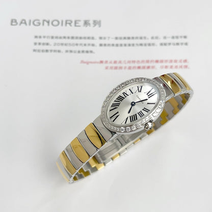 Baignoire 23mm Two-Tone Yellow Gold Diamond Bezel