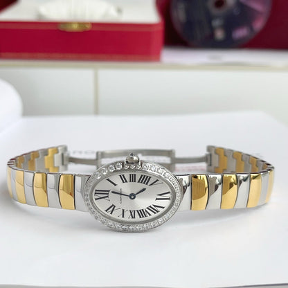 Baignoire 23mm Two-Tone Yellow Gold Diamond Bezel