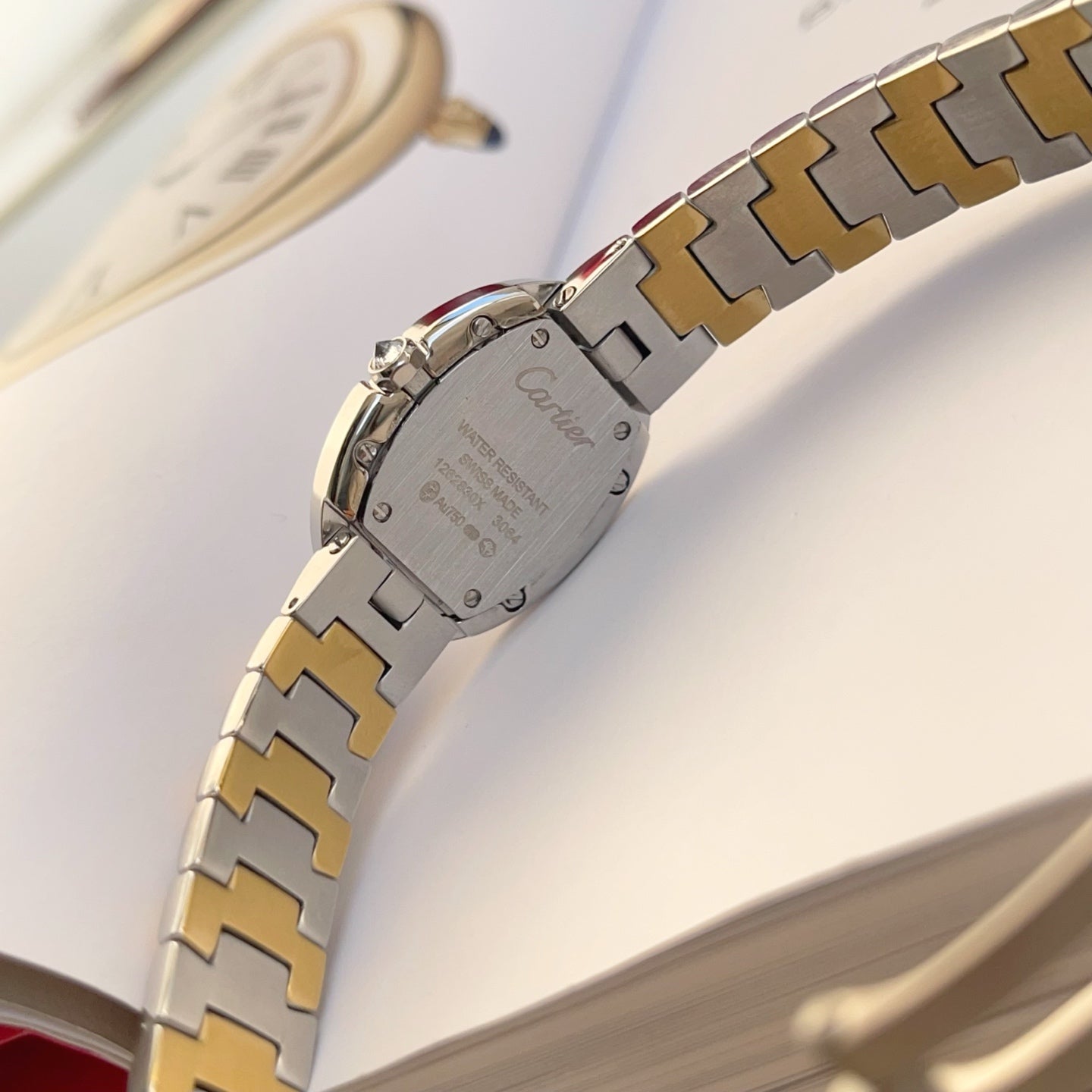 Baignoire 23mm Two-Tone Yellow Gold Diamond Bezel