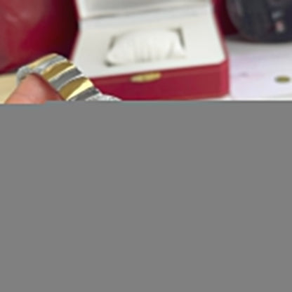 Baignoire 23mm Two-Tone Yellow Gold Diamond Bezel