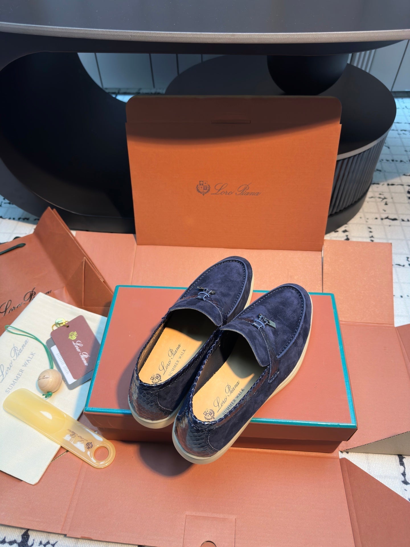 LP Summer Walk Loafer Navy Blue Suede 219156