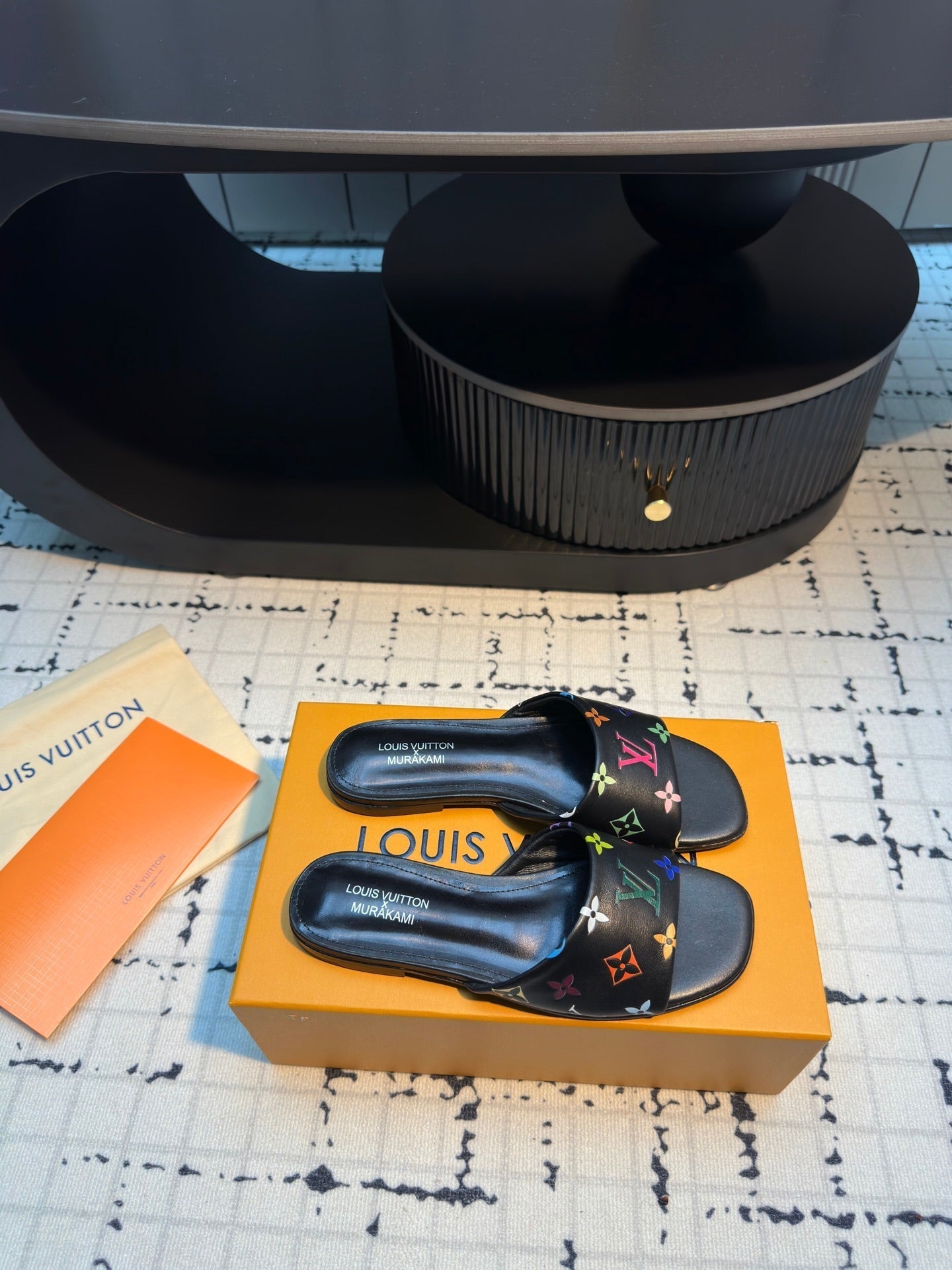 LV Mule plate 6AM LV x TM Black with Monogram Multicolore  Leather 218904