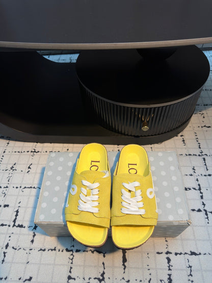 Loewe x Birkenstock Slide Yellow Cowhide Suede