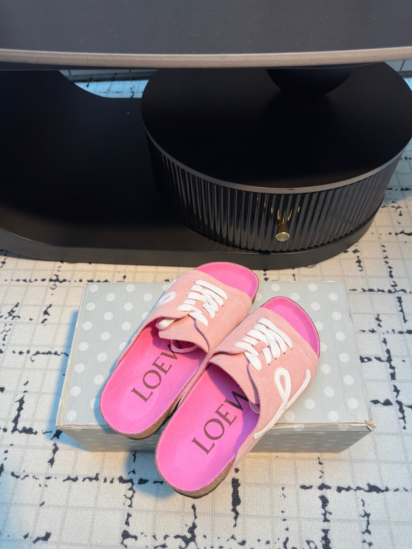 Loewe x Birkenstock Slide Pink Cowhide Suede