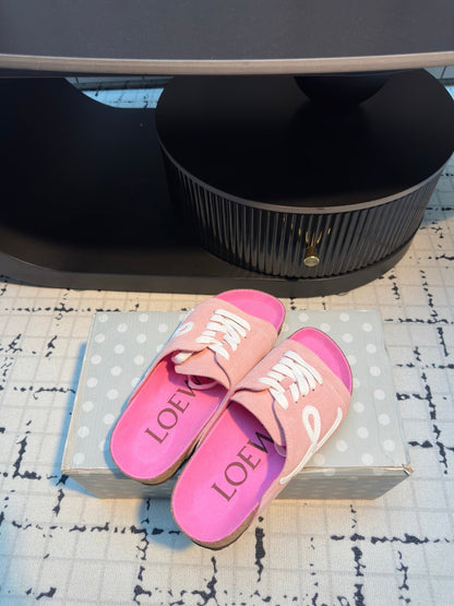 Loewe x Birkenstock Slide Pink Cowhide Suede