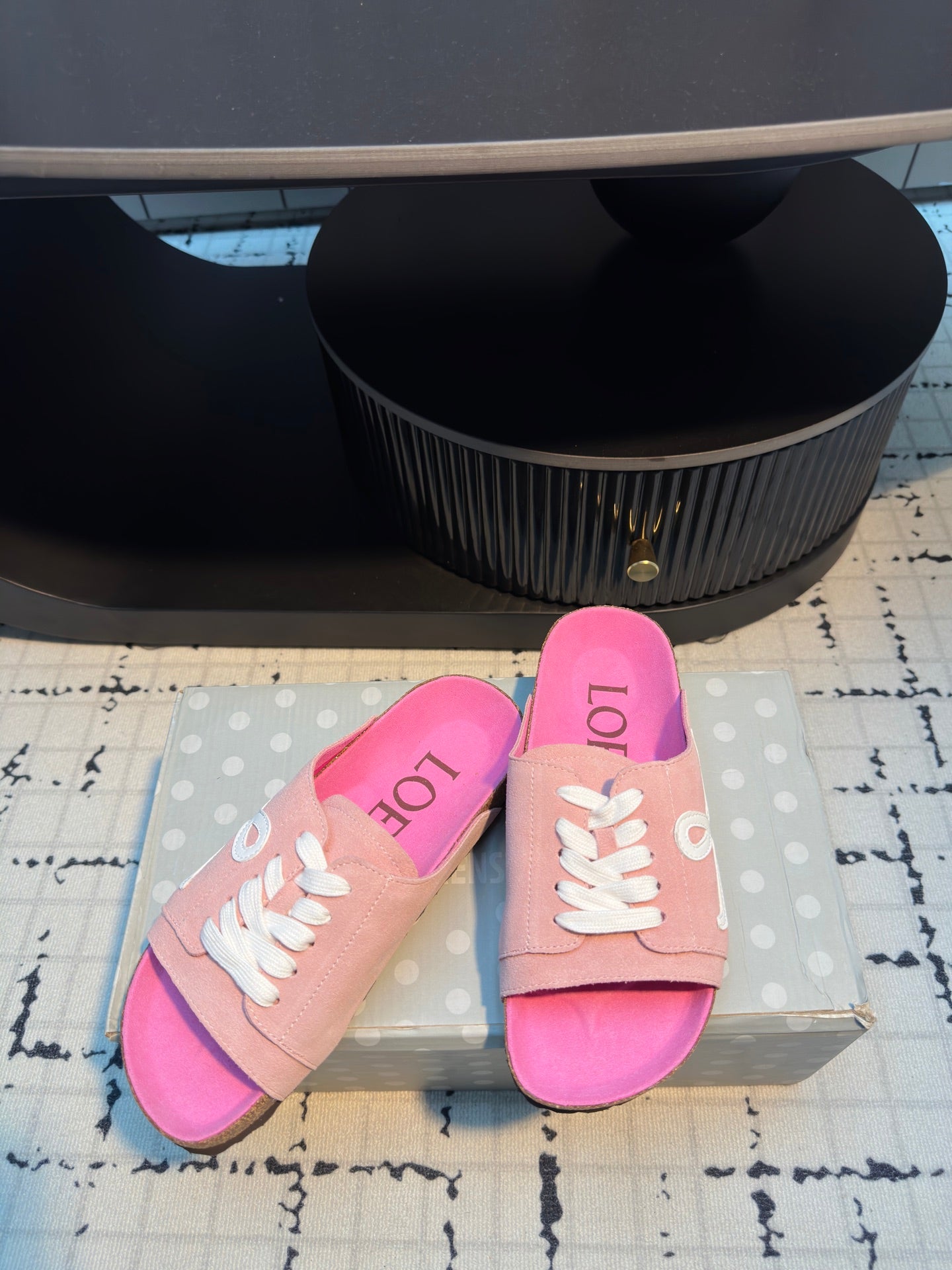 Loewe x Birkenstock Slide Pink Cowhide Suede