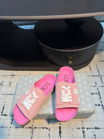 Loewe x Birkenstock Slide Pink Cowhide Suede