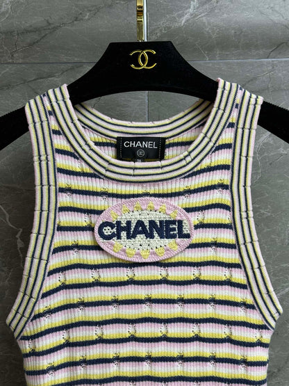 CC 2025 Dress  Pink Yellow mix Black Tencel