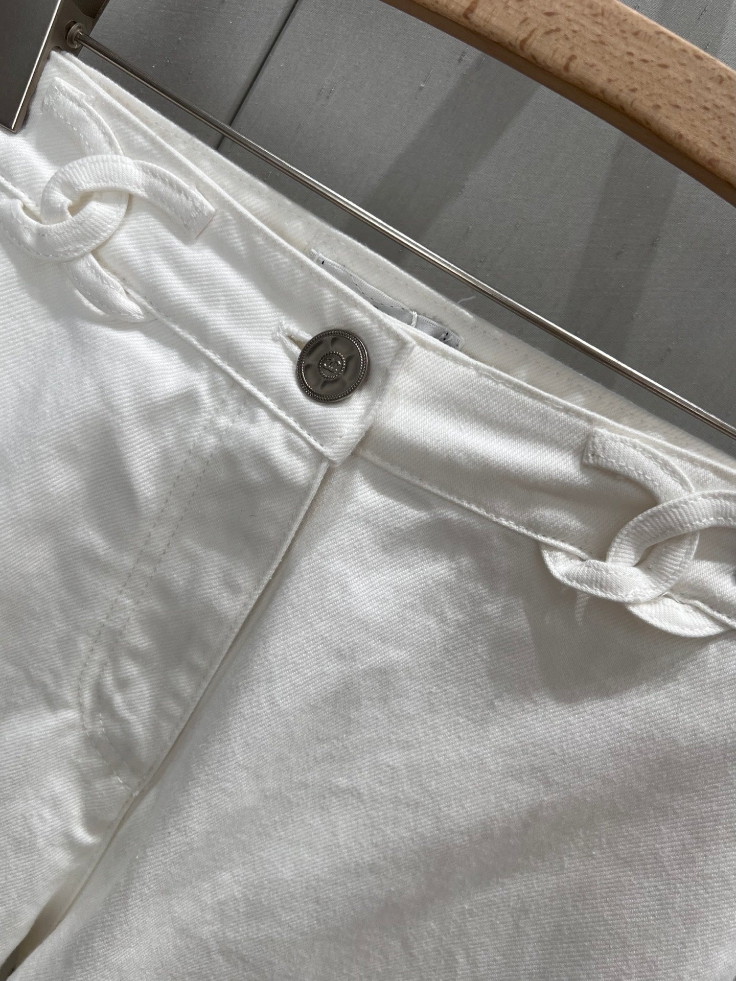 CC 25 Logo Jeans White Cotton