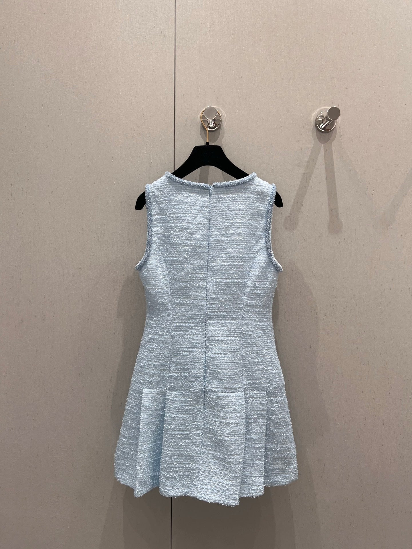 CC 25 Tweed Dress Blue Woven Fabric