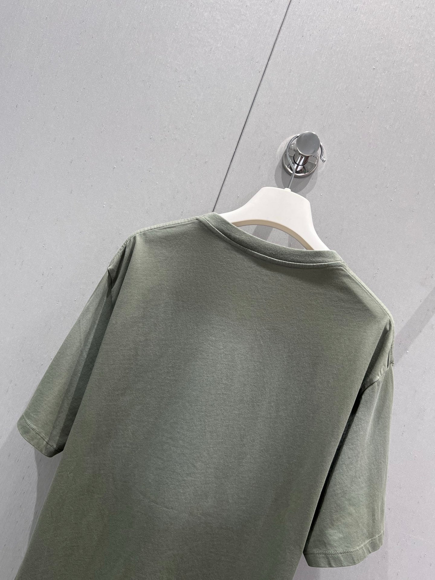 Loewe 25 Embroidered Short-sleeved T-shirt Green Acrylic Wool 220865