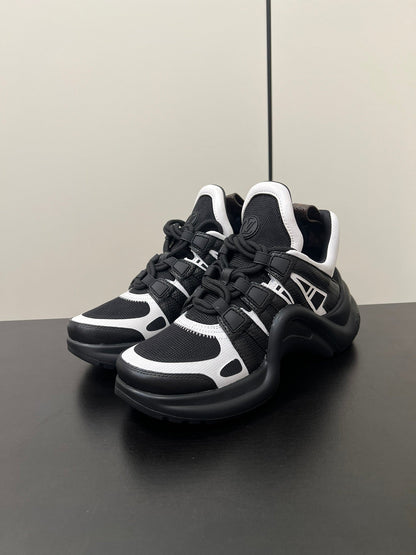LV Archlight Sneaker 50mm Black Mix White Fabric