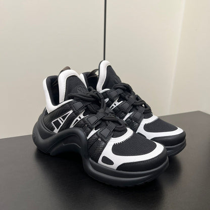 LV Archlight Sneaker 50mm Black Mix White Fabric