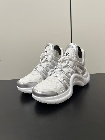 LV Archlight Sneaker 50mm White Mix Silver Monogram Cowhide