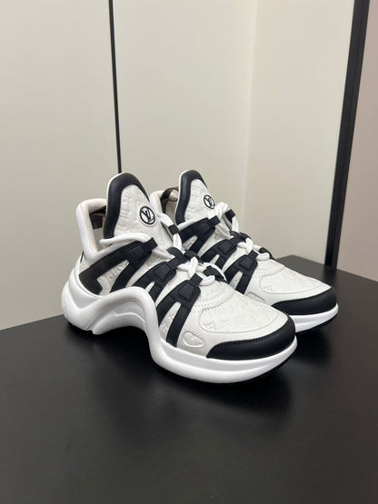 LV Archlight Sneaker 50mm White Mix Black Monogram Cowhide
