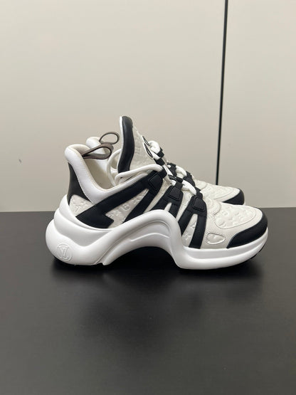 LV Archlight Sneaker 50mm White Mix Black Monogram Cowhide