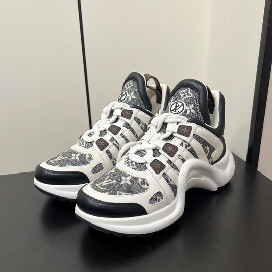 LV Archlight Sneaker 50mm White Mix Black Monogram Jacquard Fabric