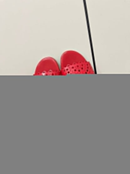 alaia mule red vienne lambskin