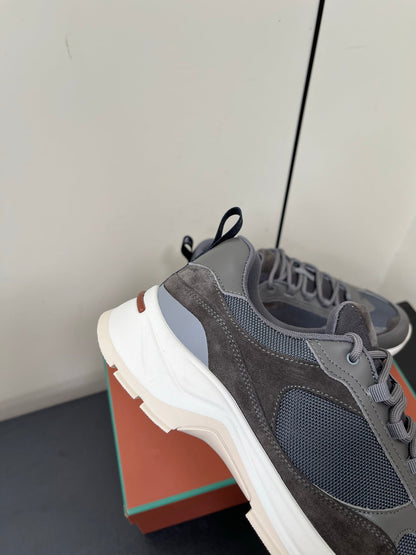 LP Cairn Walk Sneaker Spanish Gray Calfskin and Fabric 210922