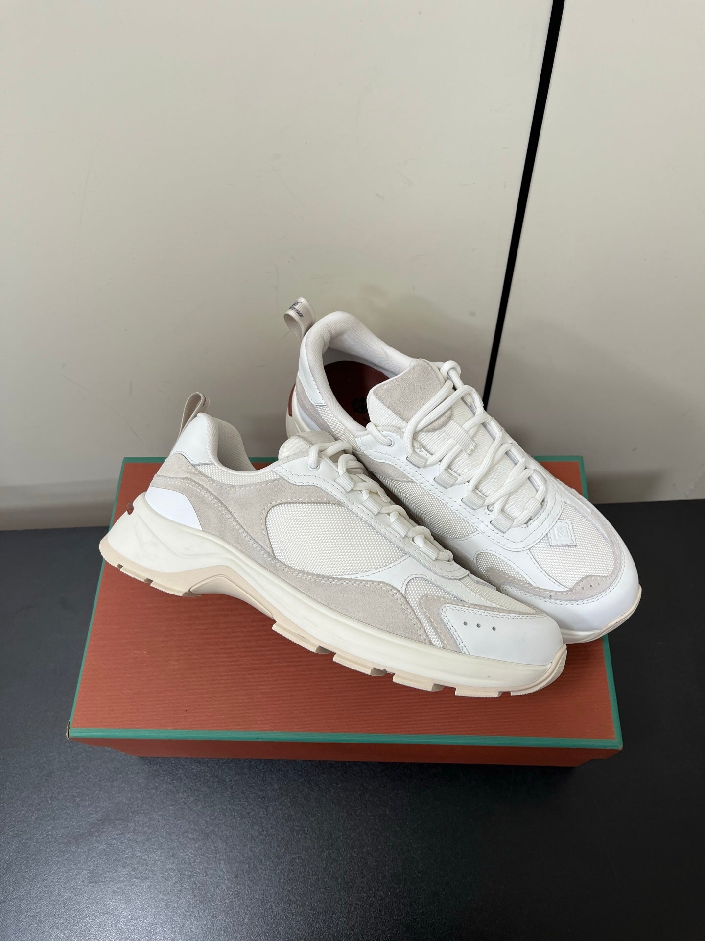 LP 25C Cairn Walk Sneaker Nougat Calfskin and Fabric 210924