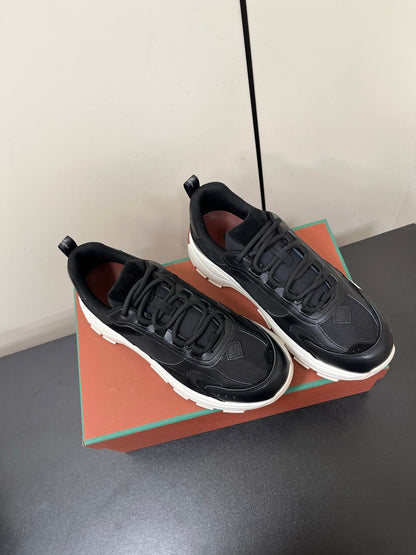 LP Cairn Walk Sneaker Black Calfskin and Fabric 210926