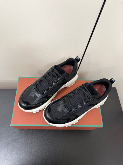 LP Cairn Walk Sneaker Black Calfskin and Fabric 210926