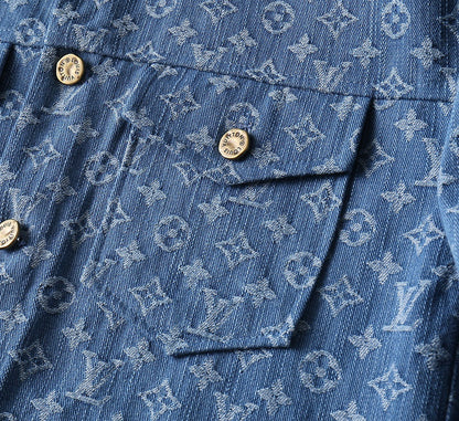 LV DENIM SHIRT JACKET BLUE MONOGRAM 238991
