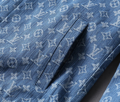 LV DENIM SHIRT JACKET BLUE MONOGRAM 238991