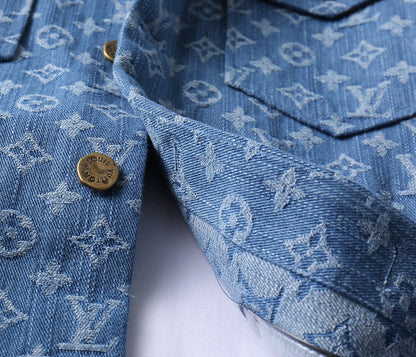 LV DENIM SHIRT JACKET BLUE MONOGRAM 238991