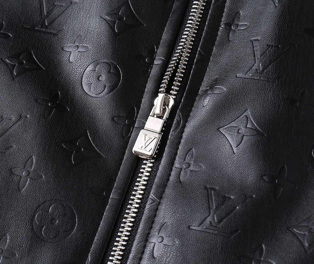 LV SHIRT JACKET IN BLACK MONOGRAM EMBOSSED CALFSKIN 238993